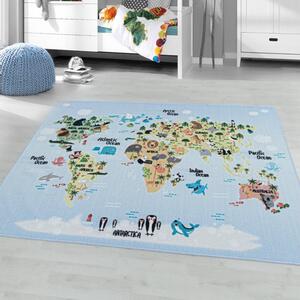 Ayyildiz Detský kusový koberec PLAY 2917, Modrá Rozmer koberca: 80 x 120 cm