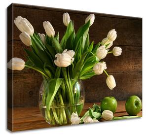 Gario Obraz na plátne Biele tulipány Veľkosť: 60 x 50 cm