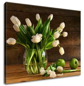 Gario Obraz na plátne Biele tulipány Veľkosť: 60 x 50 cm