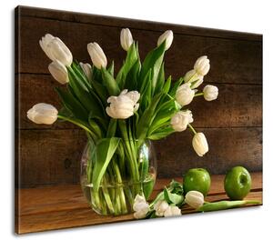 Gario Obraz na plátne Biele tulipány Veľkosť: 100 x 70 cm