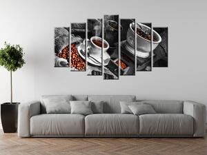 Obraz na plátne Káva arabica - 7 dielny Rozmery: 210 x 100 cm