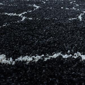 Ayyildiz Kusový koberec SALSA 3201, Okrúhly, Antracitová Rozmer koberca: 80 cm KRUH