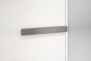 Skriňa štvordverová Blanco 28 z zrkadlom 183 cm - Borovica sNiezna / new grey