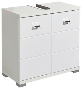 SKRINKA POD UMÝVADLO, biela s vysokým leskom, biela, 60/57/31 cm Xora - Kúpeľňové skrinky