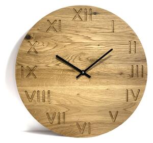 Karlsdesign.sk - Dubové hodiny - ENVY - 30cm - Biela - Bez gravírovania