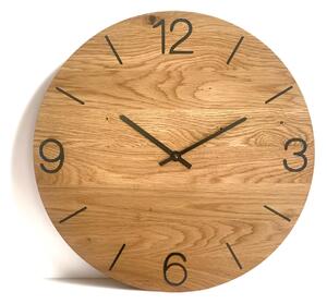 Karlsdesign.sk - Dubové hodiny - OAK Black - 30cm - Biela - Bez gravírovania