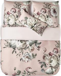 Súprava posteľnej bielizne z bavlneného saténu s kvetinovou potlačou Blossom, 3 diely