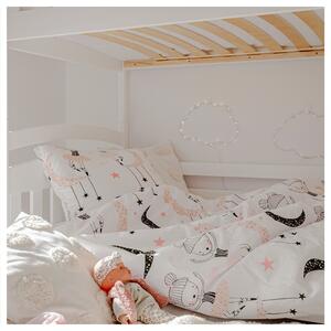 Poschodová posteľ ROMERIA biela, 90x200 cm