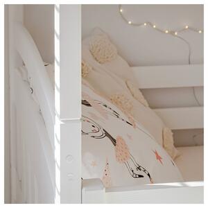 Poschodová posteľ ROMERIA biela, 90x200 cm