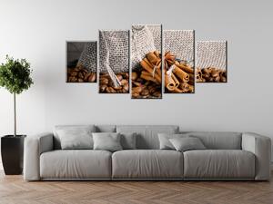 Gario 5 dielny obraz na plátne Kávová rozkoš Veľkosť: 150 x 70 cm
