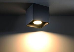 Stropné osvetlenie QUAD 1, 1xGU10, 40W, 10x10 cm, hranaté, čierne