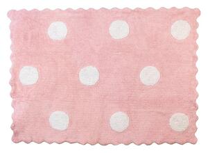Detský prateľný koberec Dots pink120x160