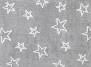 Detský prateľný koberec Stars grey 120x160cm