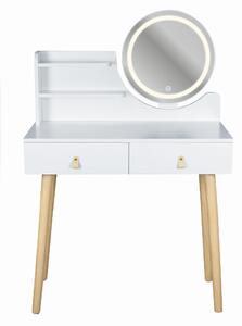 Dekorstudio Toaletný stolík s LED zrkadlom SCANDI