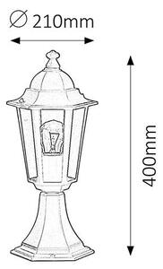 Vonkajšia stojacia / stolná lampa VELENCE, čierna, 40cm