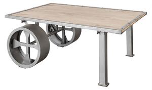 IRON Konferenčný stolík mango 110x80x43, bielený, lakovaný