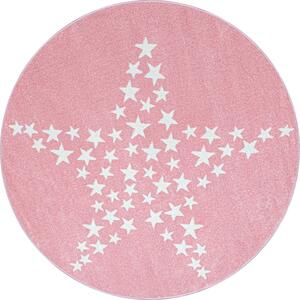 Ayyildiz Dětský kusový koberec BAMBI 0870, kulatý, Růžová Rozmer koberca: 120 cm KRUH