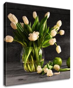 Gario Obraz na plátne Krémové tulipány Veľkosť: 100 x 70 cm