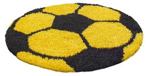 Ayyildiz Dětský Dětský kusový koberec FUN 6001, kulatý, Žlutá Rozmer koberca: 100 cm KRUH