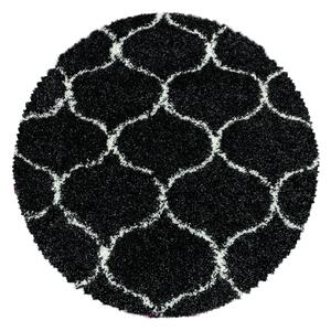 Ayyildiz Kusový koberec SALSA 3201, Okrúhly, Antracitová Rozmer koberca: 120 cm KRUH