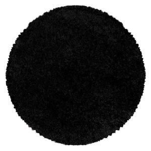 Ayyildiz Kusový koberec SYDNEY 3000, kulatý, Černá Rozmer koberca: 80 cm KRUH