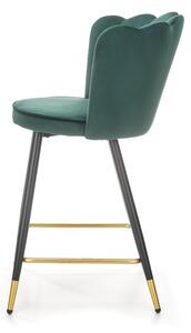 HALMAR Barová stolička H106 tmavo zelená