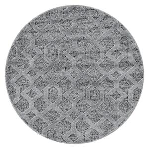Ayyildiz Kusový koberec PISA 4702, Okrúhly, Sivá Rozmer koberca: 80 cm KRUH