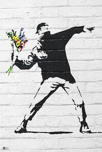 Plagát, Obraz - Banksy street art - Graffiti Throwing Flow, (61 x 91.5 cm)