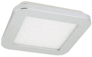 LED panel do kúpeľne NAPOLEONE, 17x17cm, teplá biela, metalická biela