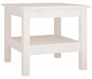 Konferenčný stolík biely 45x45x40 cm masívna borovica