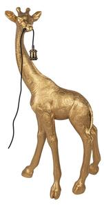 Zlatá dekoračná stojacia lampa ŽIRAFA
