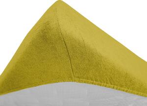Froté plachta do detskej postieľky žltá 60x120 cm