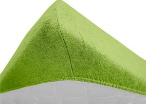 Froté plachta do detskej postieľky zelená 60x120 cm