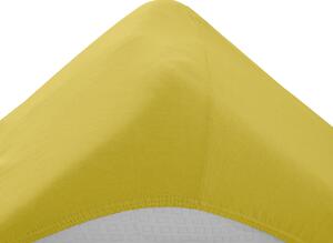 Jersey plachta do detskej postieľky žltá 70x140 cm
