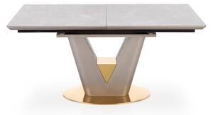 Jedálenský stôl VOLINTANU sivý mramor/zlatá
