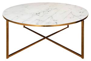 KONFERENČNÝ STOLÍK, sivá, biela, zlatá, kov, sklo, 80/80/45 cm Ambia Home - Stolíky do obývačky