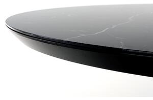 Jedálenský stôl VIRTAGU čierny mramor/čierna