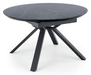 Jedálenský stôl VIRTAGU čierny mramor/čierna