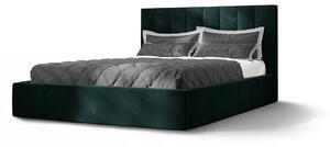 Manželská posteľ s vysokým čelom DENVER - zelená Rozmer: 140x200