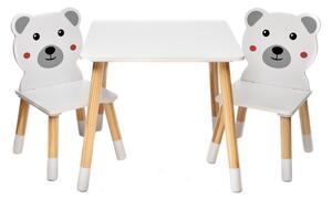 Detský stôl so stoličkami Macko