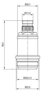 Deante, Sprchový vypínač, pre vaňové batérie, XDCC7NCL0