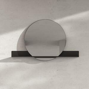 Kúpeľňové zrkadlo s kovovou policou London čierne M