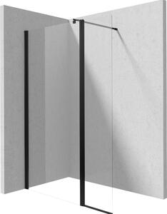 Deante Kerria Plus, otočná zástena 40x200 cm, 6mm číre sklo, čierna profil, DEA-KTSXN72P