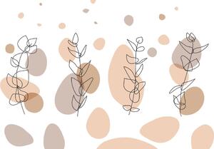 Samolepiaca tapeta minimalistické zátišie rastliniek