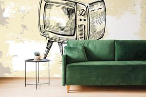 Samolepiaca tapeta retro televízor