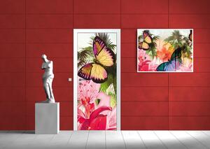 Fototapeta na dvere Colorful butterflies vlies 91 x 211 cm
