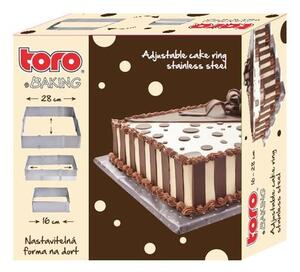 TORO Nastaviteľná nerezová forma na tortu TORO 16 - 28cm