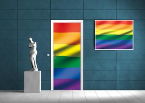 Fototapeta na dvere Waving rainbow flag vlies 91 x 211 cm
