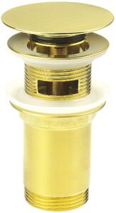 Deante Click-Clack, univerzálna umývadlová odtoková zátka s kovovým puzdrom, zlatá matná, DEA-NHC_R10U