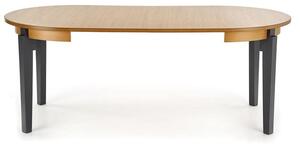 Rozkladací jedálenský stôl 100-200 cm Saras (dub zlatý +grafit) (pre 6 8 osôb). Vlastná spoľahlivá doprava až k Vám domov. 1048724